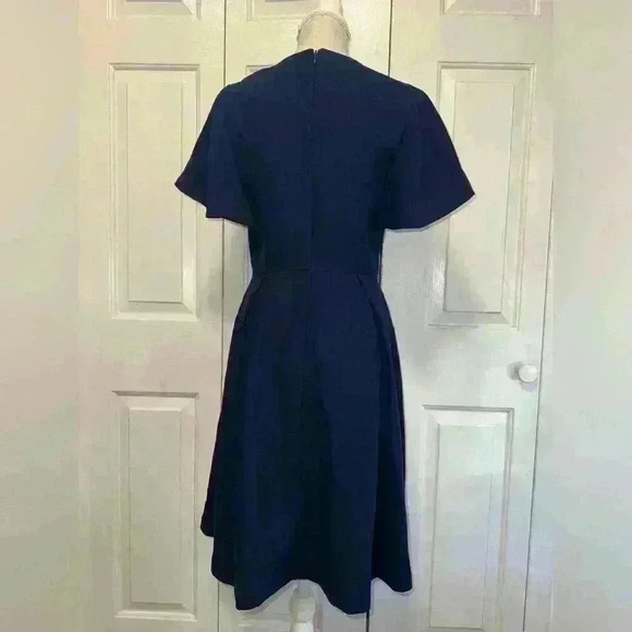 Lark & Ro Navy Blue Dress Lined Women's Size Small Short Sleeve - Picture 2 of 7